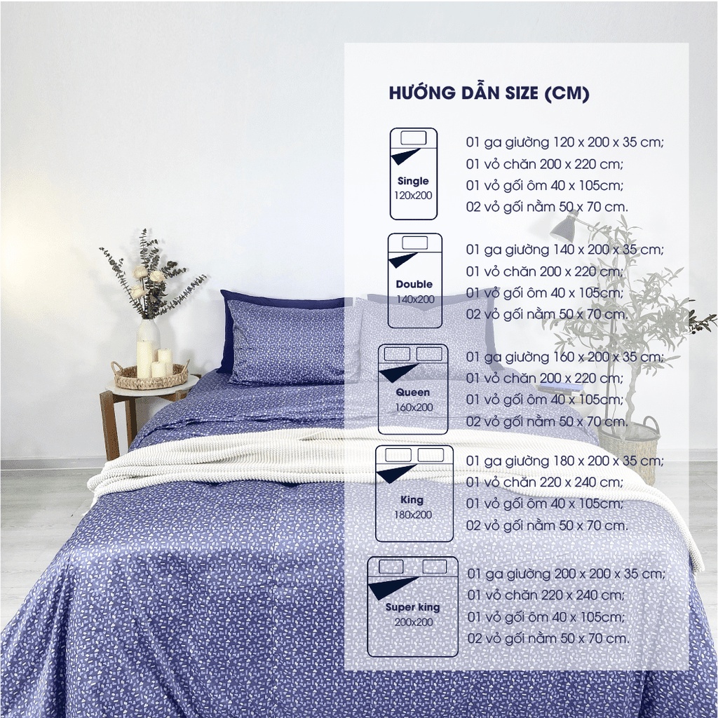 [CM2070] Bộ chăn ga lụa Modal Changmi Bedding nhập khẩu Hàn Quốc siêu mềm mượt mát, Chăn ga hè được yêu thích - 5 món