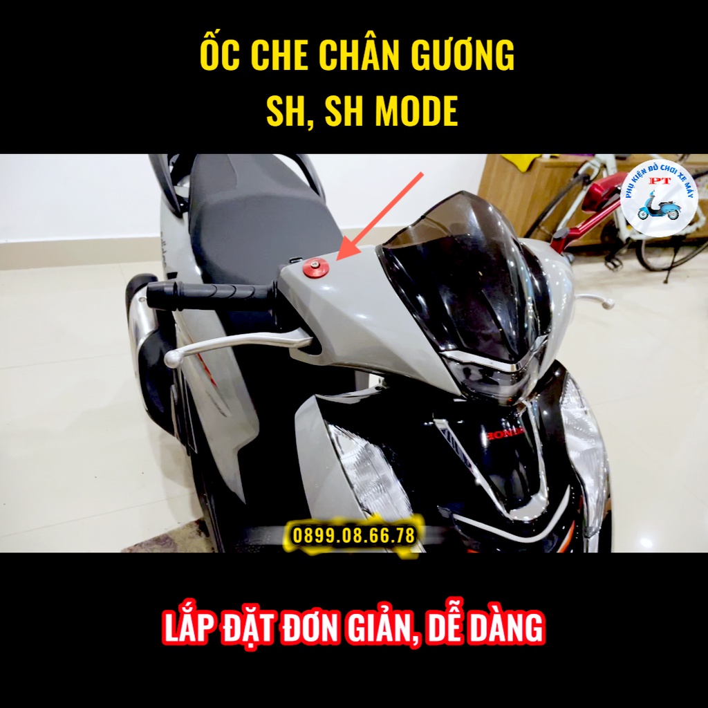 Ốc chụp đậy gương Xe SH 125 / 150 / 160i đời 2017 đến 2023 - Nắp gương, nắp đậy chân kiếng xe máy