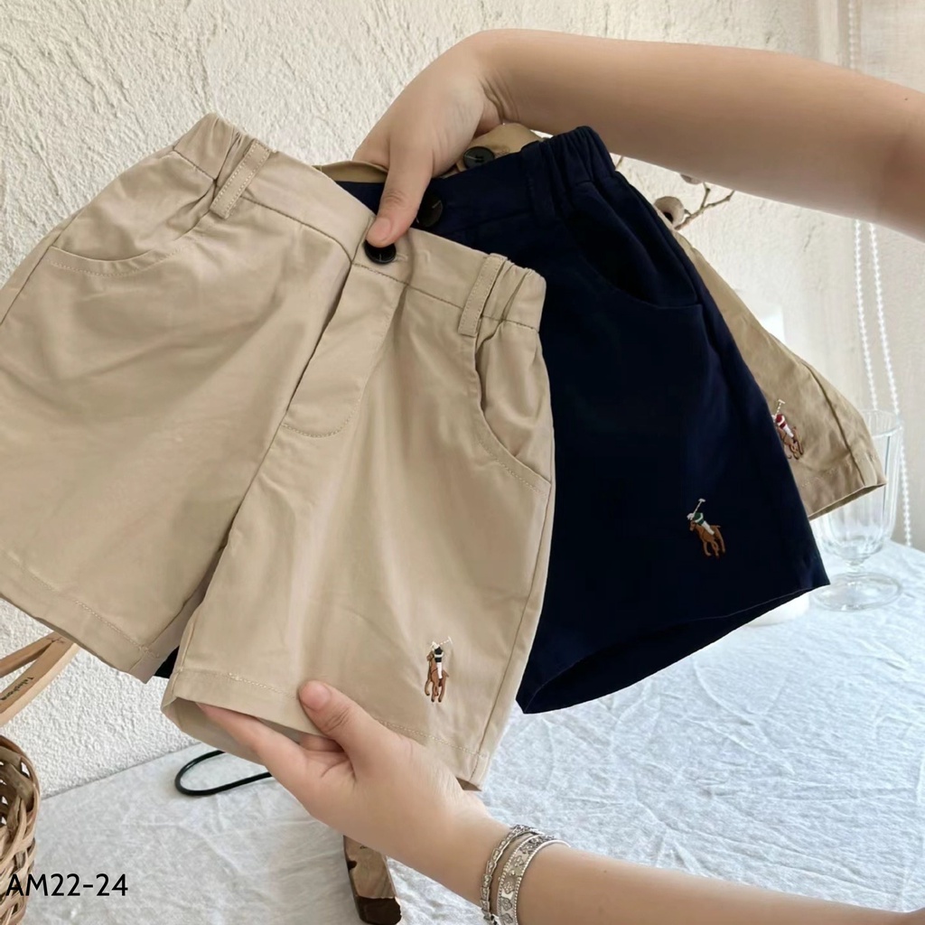 Quần short kaki cho bé trai BAE KIDS, quần cộc đùi bé trai 11kg đến 34kg