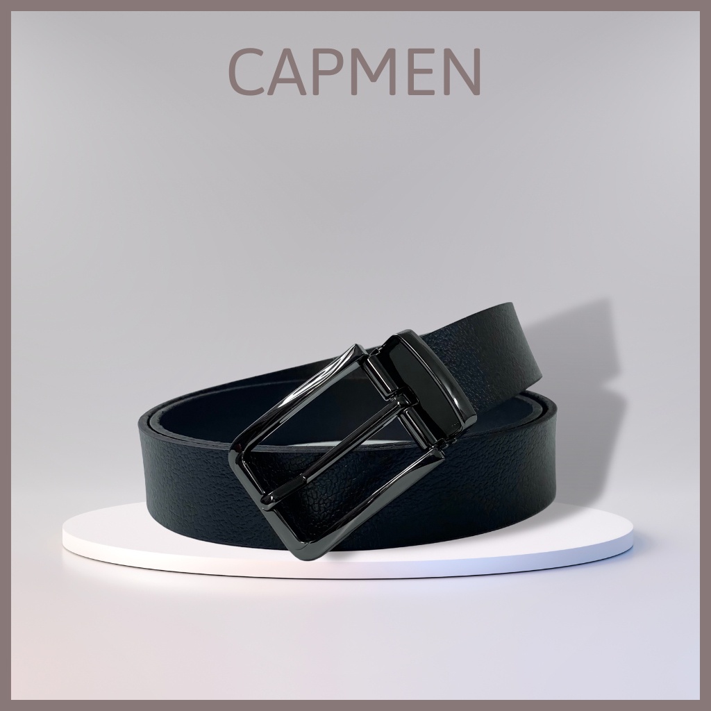 Thắt lưng nam da bò nguyên tấm CAPMEN, Dây nịt nam công sở cao cấp CM215