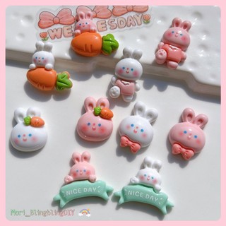 Phụ kiện charm sticker hình thỏ cà rốt phủ bóng đáng yêu
