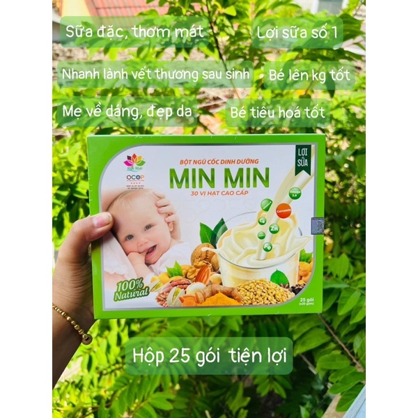 [MẪU MỚI] Ngũ Cốc Siêu Lợi Sữa Cao Cấp Min Min Curcumin Dạng Gói 20g,