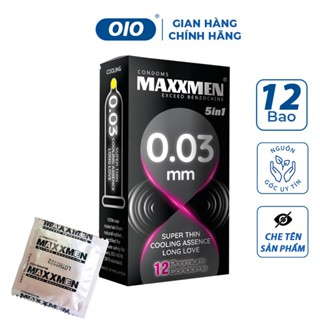 Bao cao su 49mm Maxxmen 0.03 5in1 siêu mỏng size nhỏ chống xuất tinh sớm kéo dài thời gian quan hệ