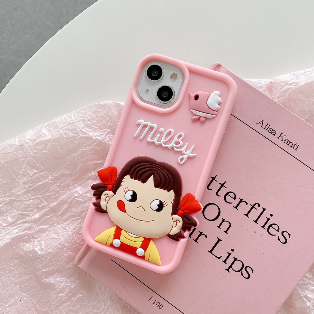 Ốp Điện Thoại Silicon tpu Mềm Màu Kẹo Họa Tiết Hoạt Hình 3D Bảo Vệ Toàn Diện Cho iPhone 14 13 12 11 Pro MAX