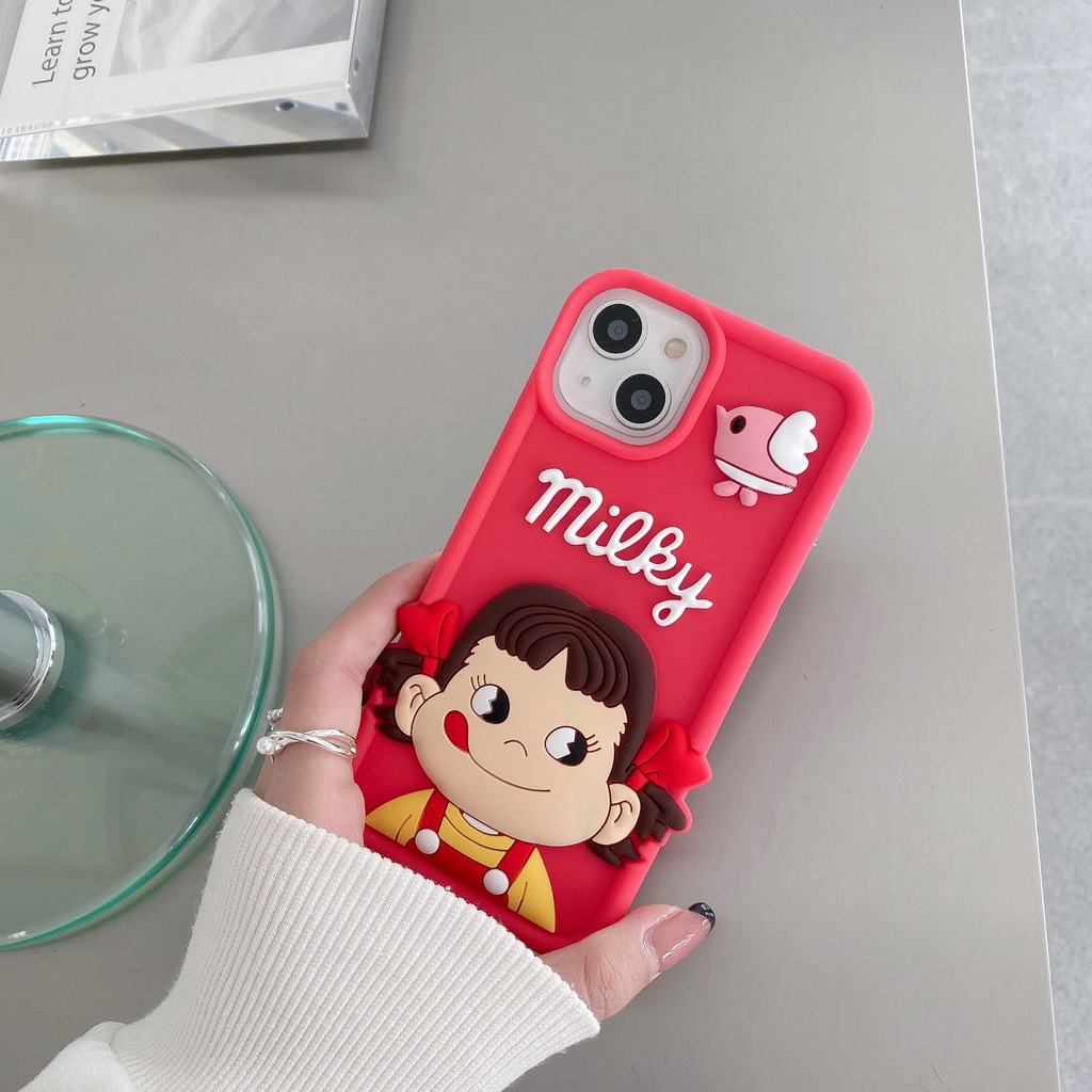 Ốp Điện Thoại Silicon tpu Mềm Màu Kẹo Họa Tiết Hoạt Hình 3D Bảo Vệ Toàn Diện Cho iPhone 14 13 12 11 Pro MAX