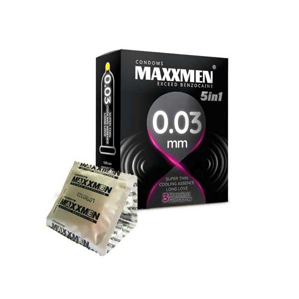 Bao cao su 49mm Maxxmen 0.03 5in1 siêu mỏng size nhỏ chống xuất tinh sớm kéo dài thời gian quan hệ