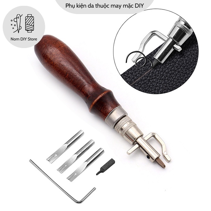 Dụng Cụ Ke Viền Da Tạo Rảnh Tỉa Viền Chữ U V Đa Năng 5in1 Đồ Nghề Làm Da Túi Xách Bóp Ví Thủ Công Handmade DIY
