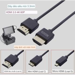 Dây cáp Mini HDMI to HDMI dài 60cm