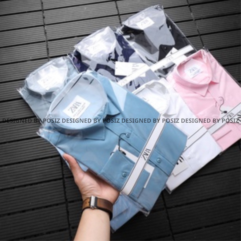 Áo sơ mi nam dài tay chất cotton lụa POSIZ MEN chống nhăn thấm hút bảng màu basic dễ phối POSIZ10