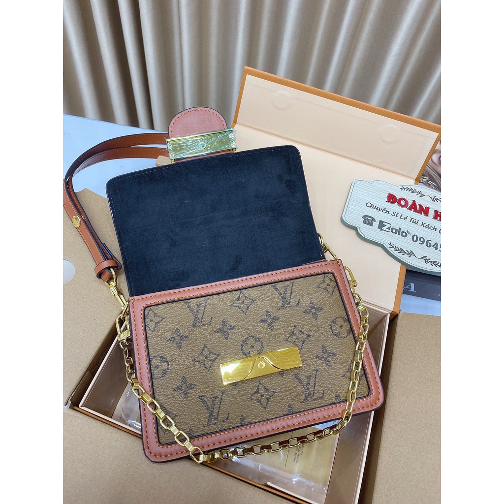 Túi Xách Nữ  DauPHIN Size 21,25 cmBản Vip2  Box Nam Châm Nguyên Siu Đeo Chéo Đeo Kẹp Nách Sang Chảnh MSP429