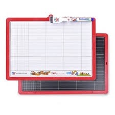 Bảng học sinh 2 mặt tặng kèm bút lông, phấn và đồ lau bảng Thiên Long Điểm 10 TP-B09vpp Nhânvan