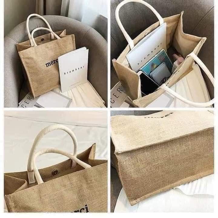 - Túi xách cói Merci phong cách Vintage siêu hót