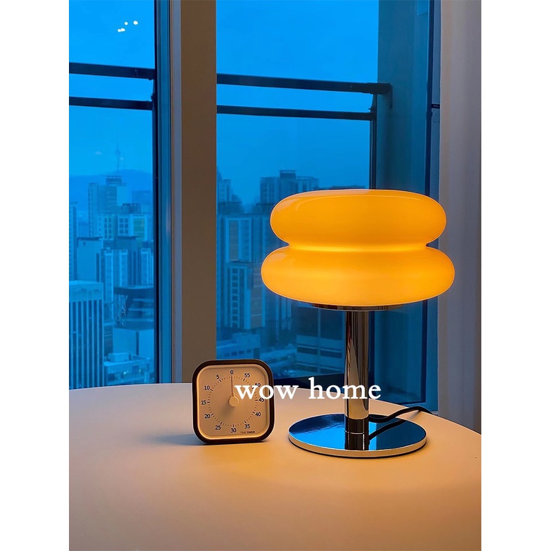 Đèn thủy tinh, đèn ngủ, đèn để bàn Pumkin Lamp trang trí phòng khách, phòng ngủ