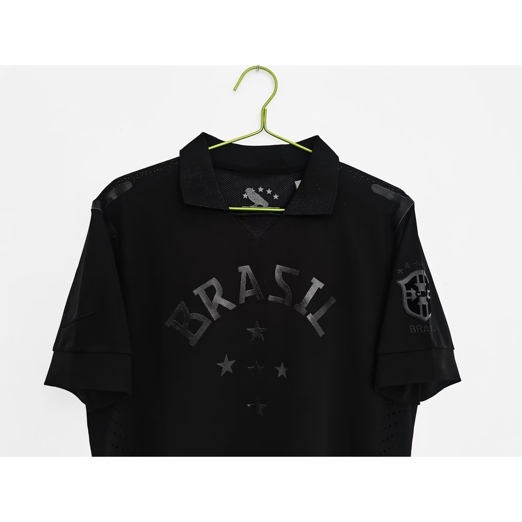 Áo Thun Số 13-14 Brazil [Phiên Bản Bóng Đá Màu Đen Cổ Điển Size S-2XL * Có Sẵn & Tùy Chỉnh *