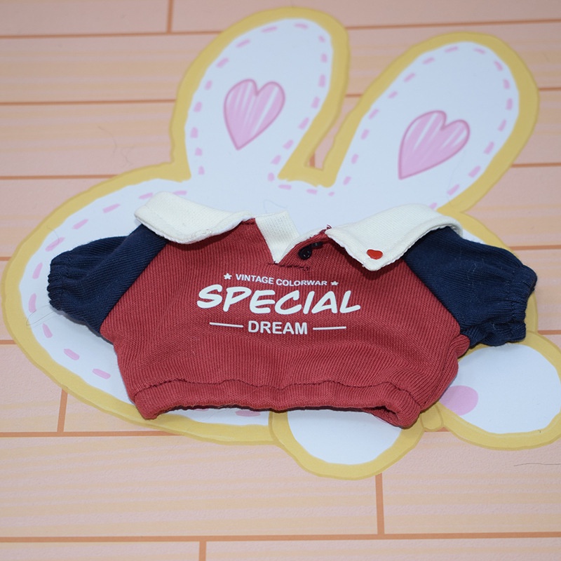Áo sweater tay ráp loang cho bé doll 20cm
