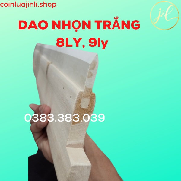 1M dài - Cọ in lụa cán gỗ chịu nước vát 2 cạnh màu trắng