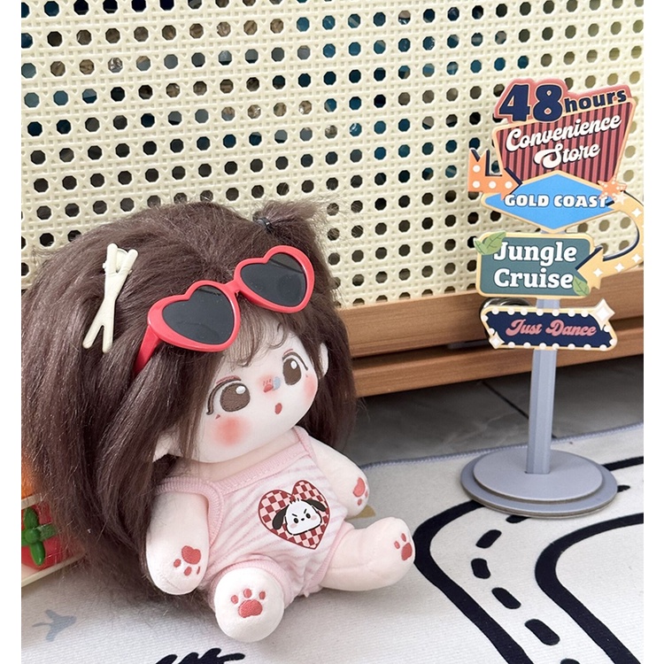 Áo jump liền thân hai dây hình dễ thương cho bé doll 10cm 20cm