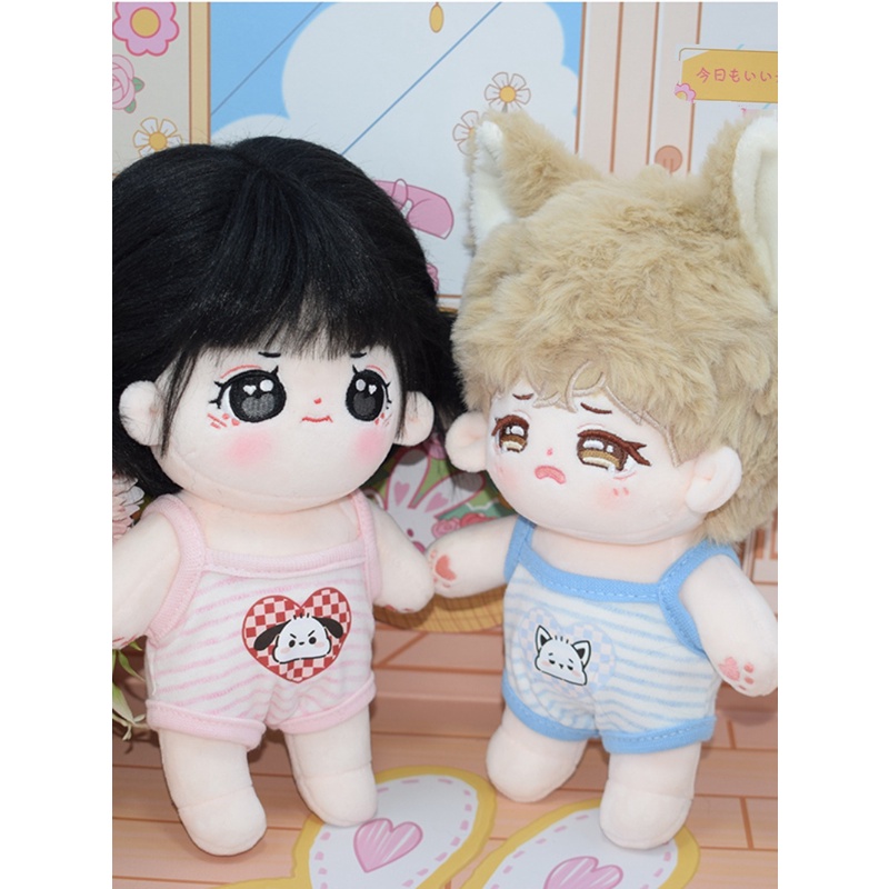 Áo jump liền thân hai dây hình dễ thương cho bé doll 10cm 20cm