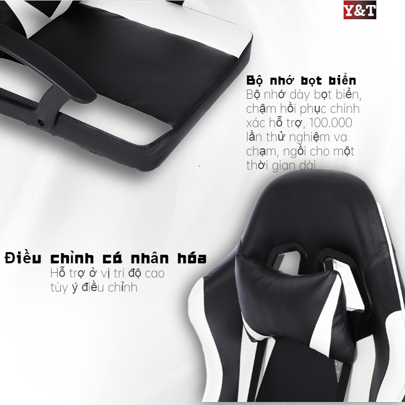 TOURI Ghế gaming Dành cho game thủ, độ cao có thể điều chỉnh và xoay tròn no massage | BigBuy360 - bigbuy360.vn