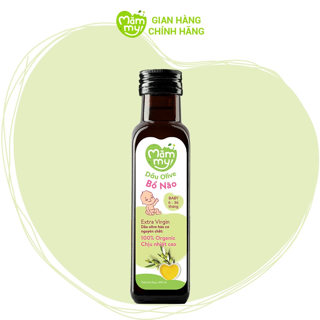 Dầu ăn dặm bổ não Mămmy chai 100ml, dầu cá hồi, dầu hạt lanh, dầu Olive bổ sung DHA, Omega-3 cho bé từ 6 tháng