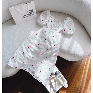 Váy hoa nhí dáng dài mùa hè, Đầm Tiso dress Mụp Store