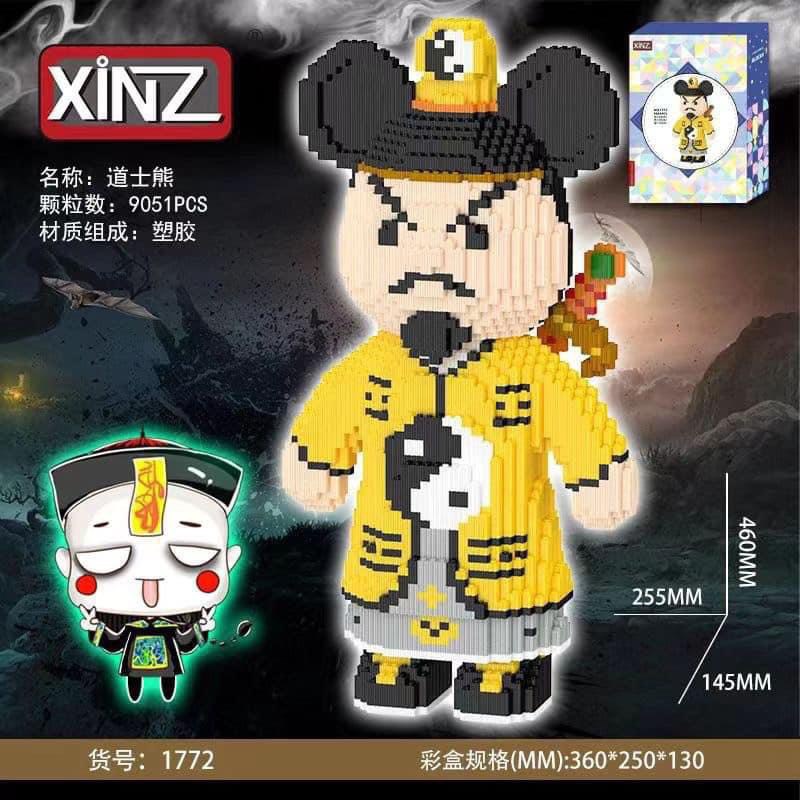 lego 3d bearbrick pháp sư kích thước 46cm [ có ngăn kéo ] hàng chuẩn , hãng xinz , tặng kèm búa.