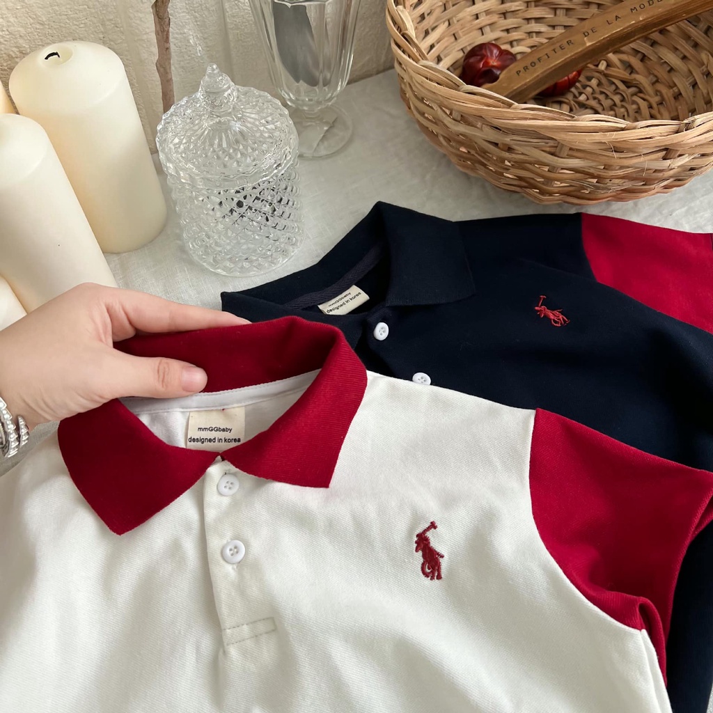 Áo polo cho bé trai, áo cộc tay bé trai BAE KIDS 11kg đến 34kg