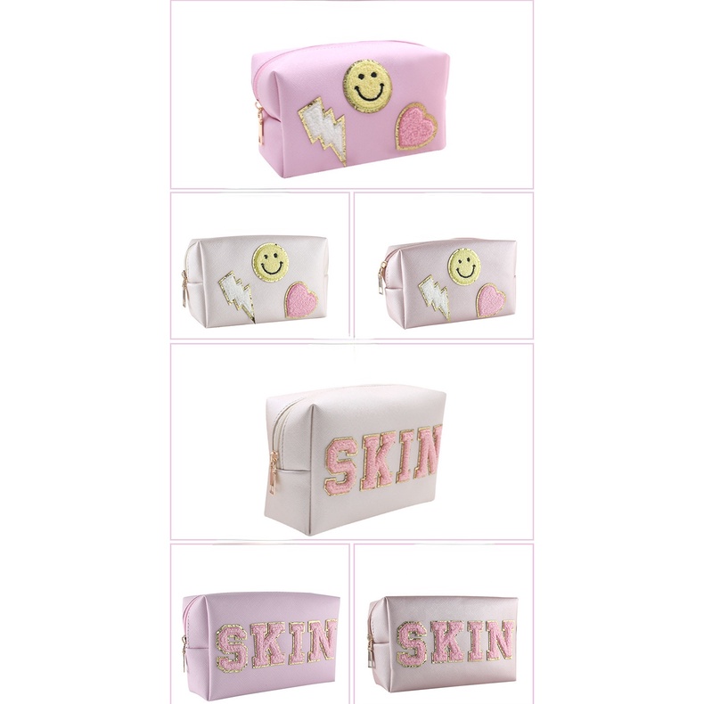 Túi Đựng Đồ Trang Điểm Hình Vuông Cỡ Lớn Chống Thấm Nước Dễ Thương