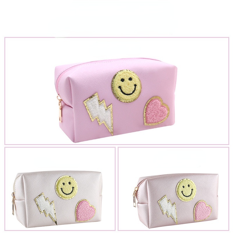 Túi Đựng Đồ Trang Điểm Hình Vuông Cỡ Lớn Chống Thấm Nước Dễ Thương