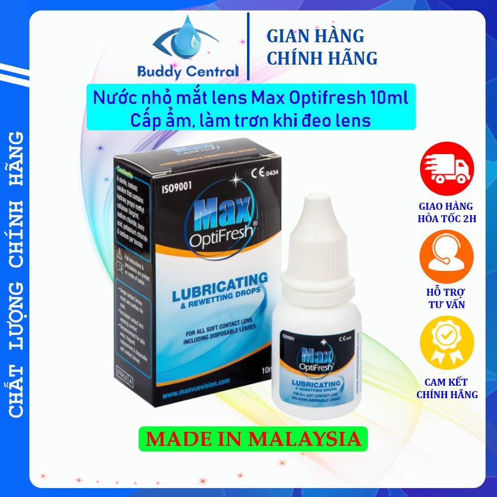 Nước nhỏ mắt lens kính áp tròng Max Optifresh 10ml - Buddy Central