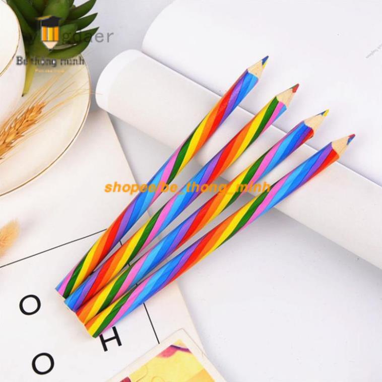 set 4 Bút Chì Màu Cầu Vồng cho bé thích thú tập cầm bút viết