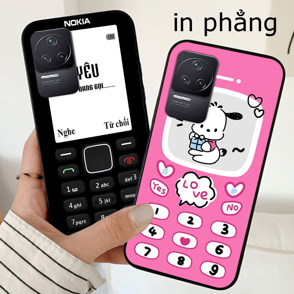 Ốp lưng xiaomi redmi k50 in hình điện thoại nokia đen trắng cục gạch