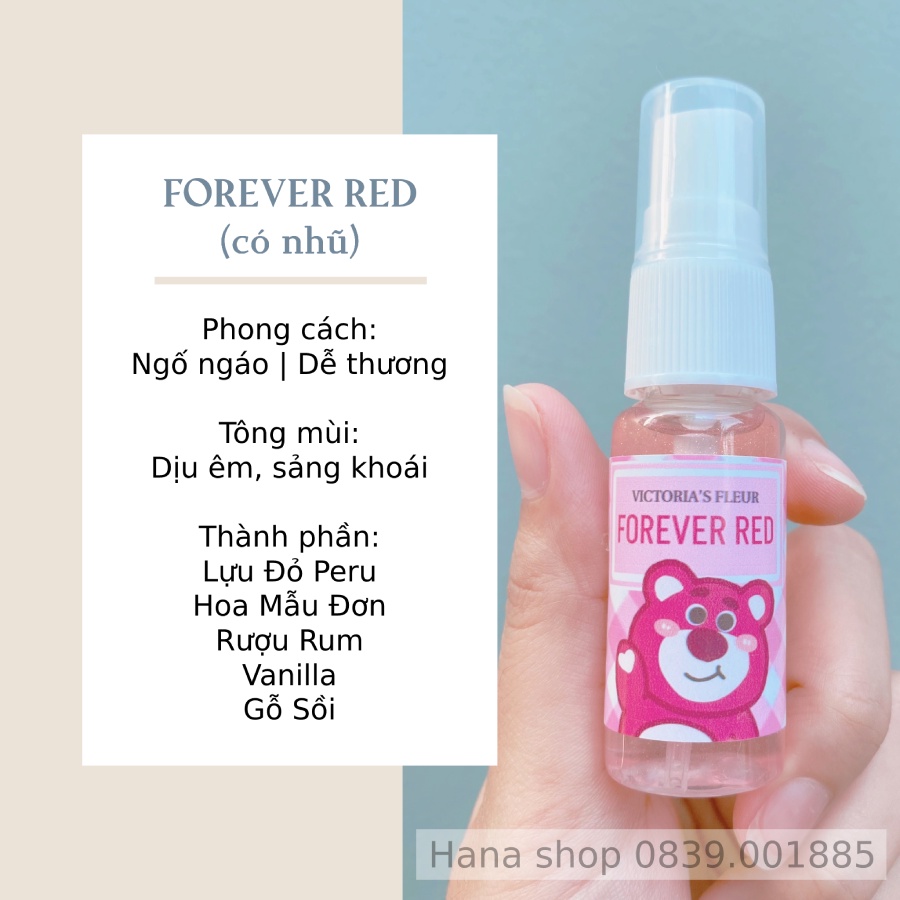 Body mist GẤU DÂU hương dâu ngọt mát chai 20ml
