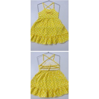 Đầm Lụa Dây Hoa Chéo Bé (8-16kg) (giao màu ngẫu nhiên)