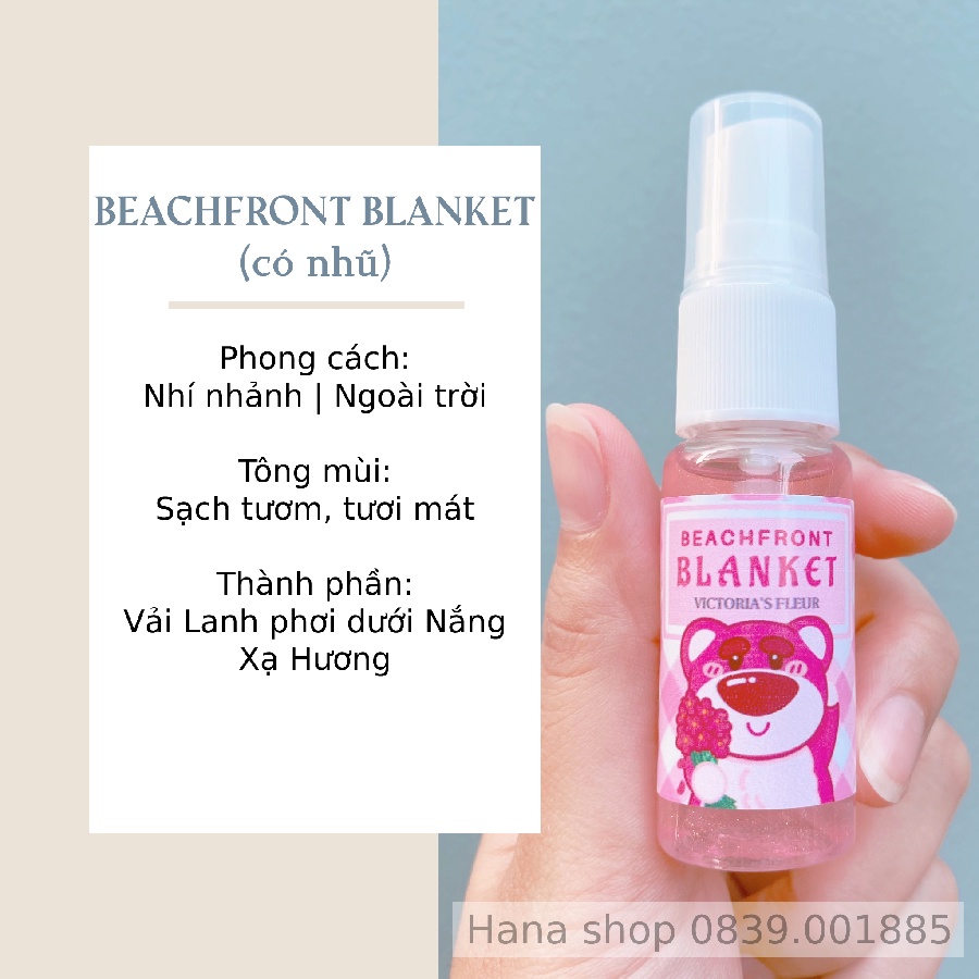 Body mist GẤU DÂU hương dâu ngọt mát chai 20ml