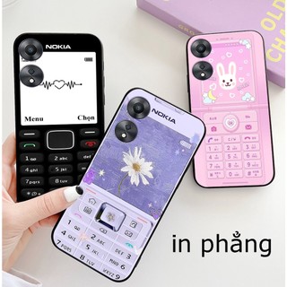 Ốp lưng oppo a78 5g / oppo a58 / realme c55 in hình điện thoại nokia đen trắng cục gạch