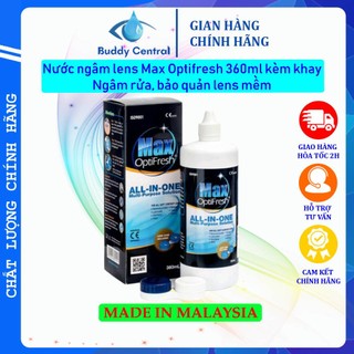 Nước ngâm lens kính áp tròng Max Optifresh 360ml - Buddy Central