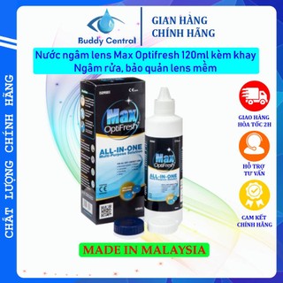 Nước ngâm lens kính áp tròng Max Optifresh 120ml - Buddy Central