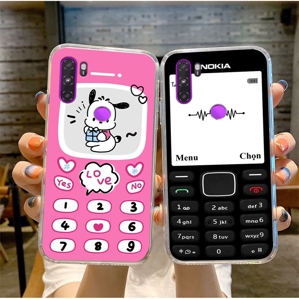 Ốp lưng vsmart Active 3 in hình điện thoại nokia đen trắng cục gạch