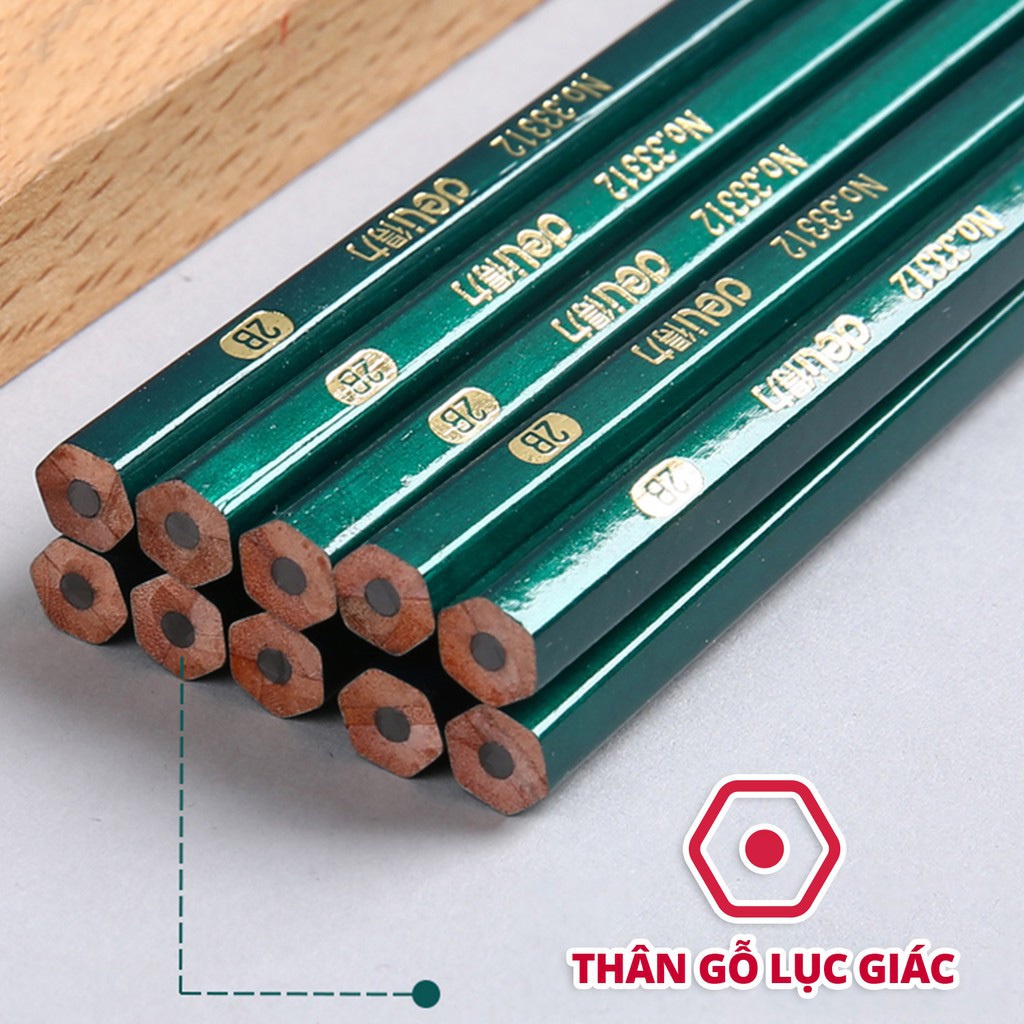 Bút chì lục giác Deli - loại 2B