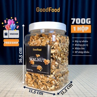 Nhân hạt óc chó vàng sấy mộc good food - hũ vuông, hạt to, nhập khẩu mỹ