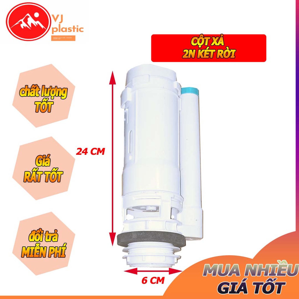 Cột xả rời dùng được cho đa số bồn cầu rời và liền khối (1 nhấn, 2 nhấn) lỗ két 60mm