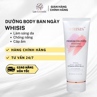 Kem dưỡng thể trắng da whisis chống nắng - premium collagen whitening body lotion 200ml