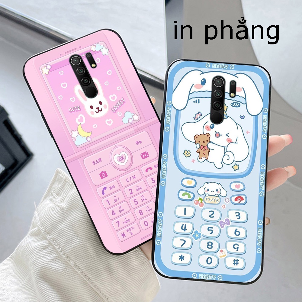 Ốp lưng xiaomi redmi 9 in hình điện thoại nokia đen trắng cục gạch