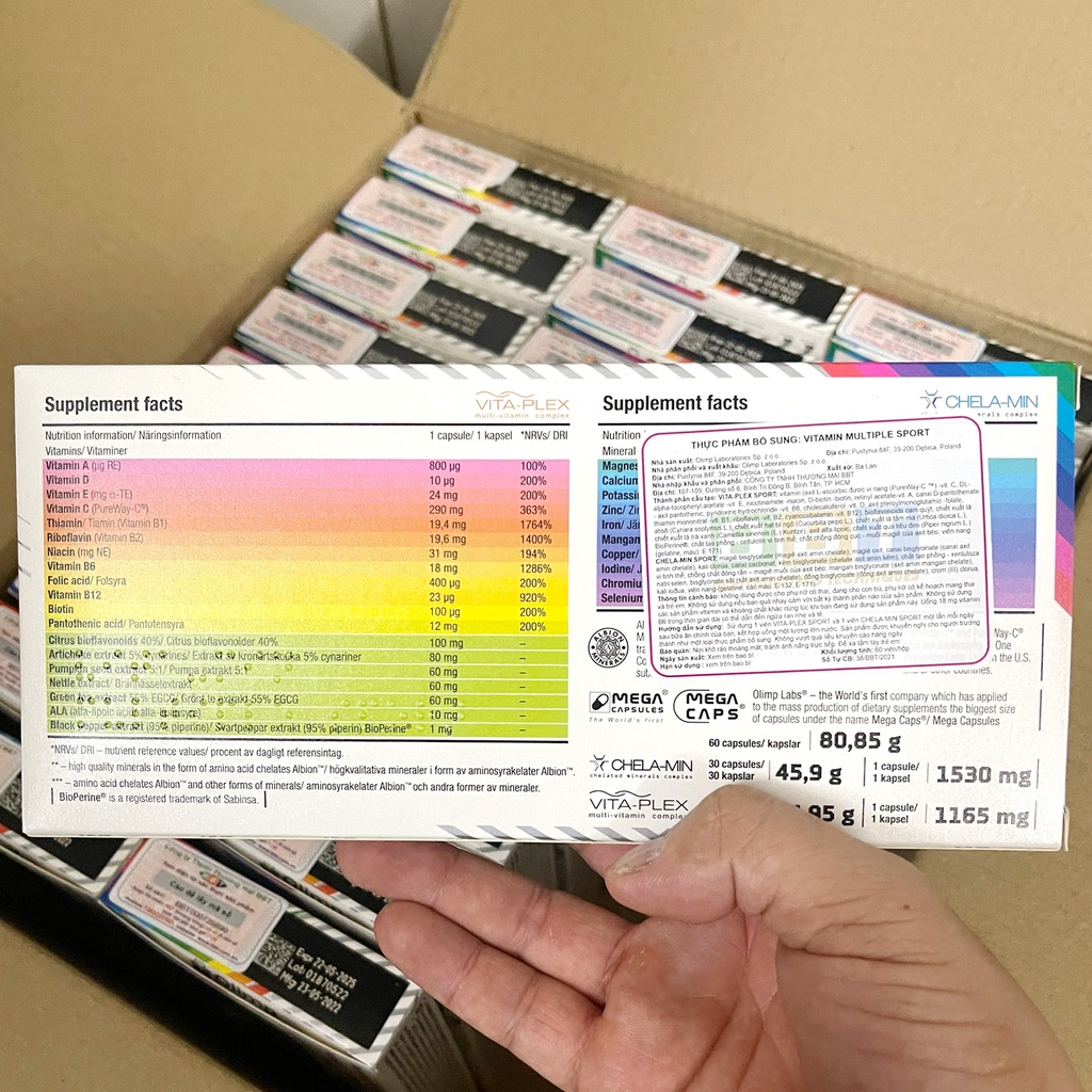 VITAMIN MULTIPLE SPORT hộp 60 Viên bổ sung vitamin và khoáng chất cao cấp cho người tập thể thao - Hàng chính hãng