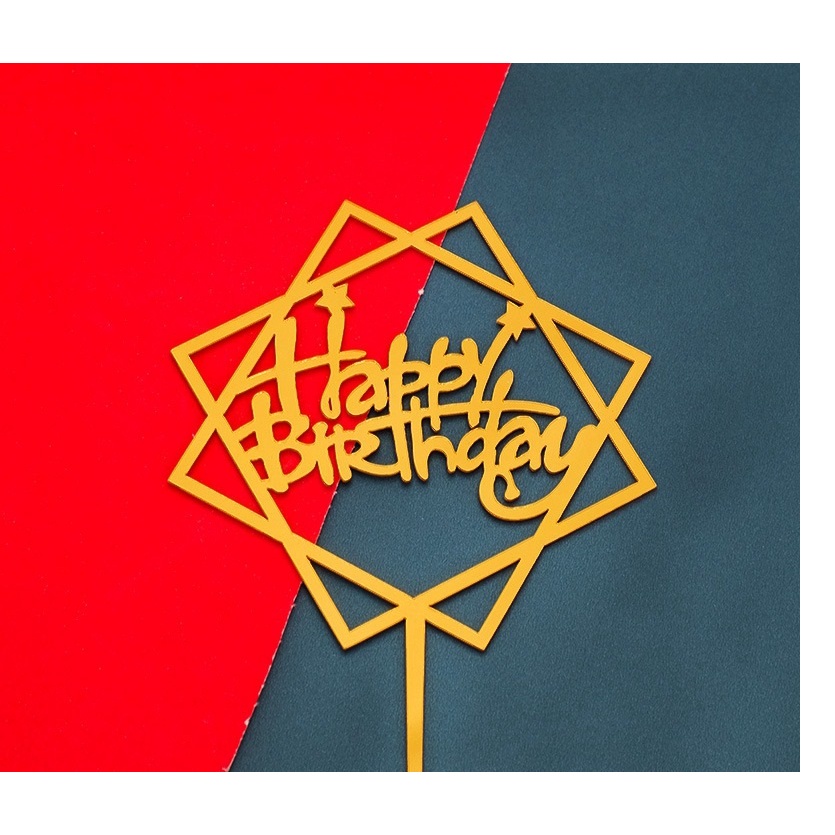 Combo 10 que cắm trang trí bánh sinh nhật, bánh kem, chữ Happy birthday