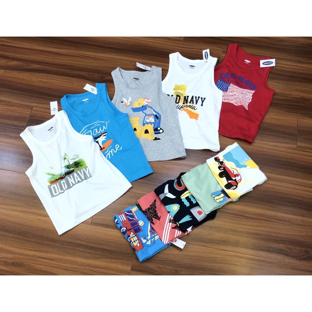 Áo ba lỗ Old Navy trắng cho bé trau từ 1-5y tương đương bé từ 9-20kg