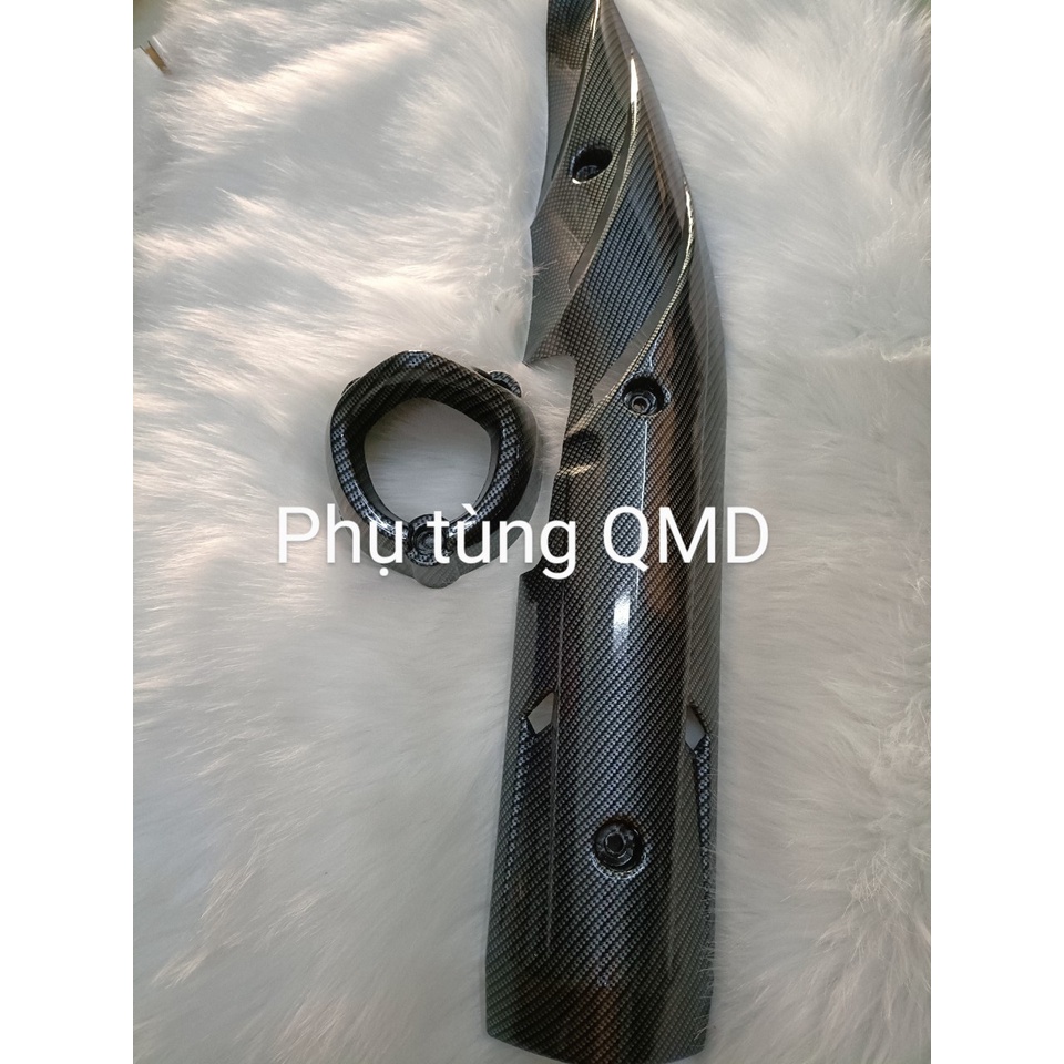 Ốp pô + đít pô xe Exciter 150 cacbon