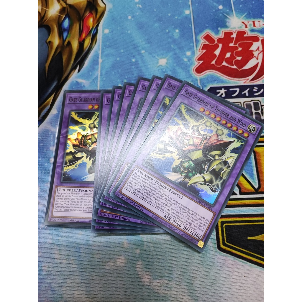 1 lá thẻ bài Gate Guardian of Thunder and Wind - MAZE-EN004 - Super Rare 1st Edition