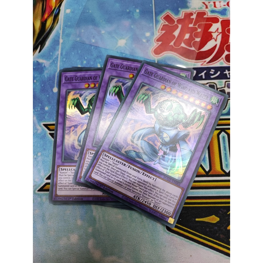 1 lá thẻ bài Gate Guardian of Wind and Water - MAZE-EN005 - Super Rare 1st Edition